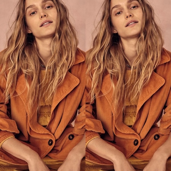 Free People Jenna Cord Trench Coat - Picture 5 of 9